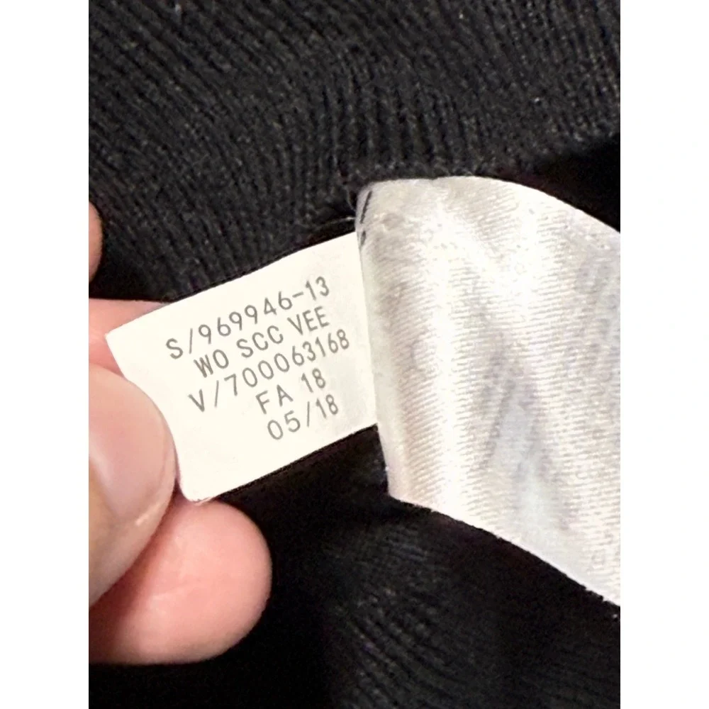 Banana Republic Sweater Mens Large Black Excellent‎ Silk Cotton Cashmere V-Neck